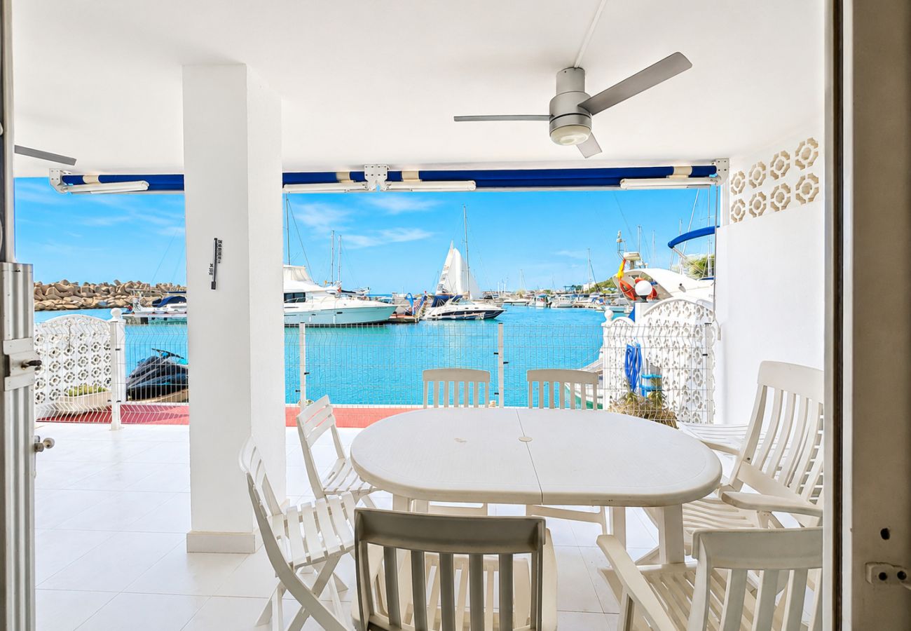Ferienwohnung in Alcoceber - ⚓Puerto Alcossebre - Terraza frente a los barcos