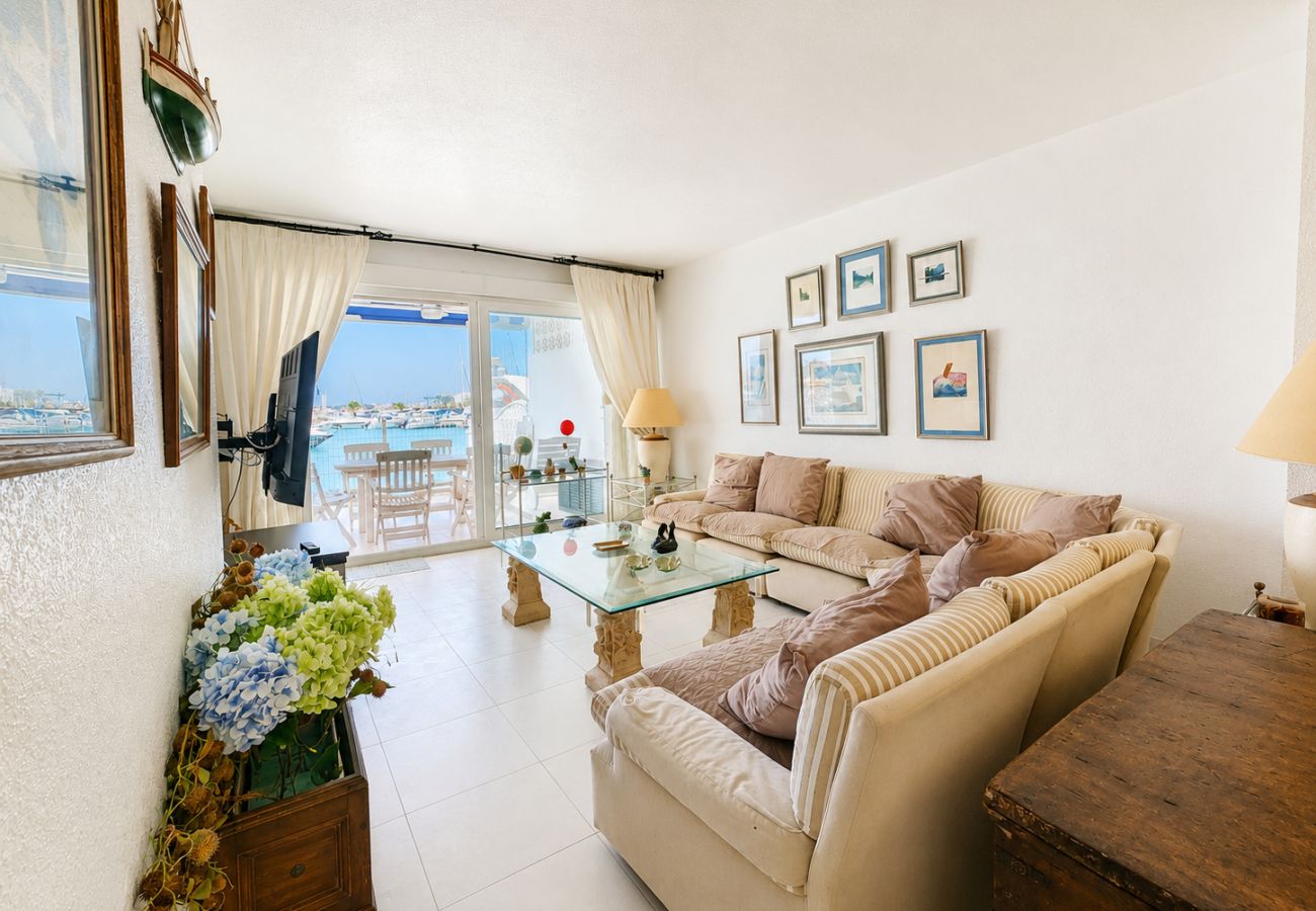 Apartment in Alcocebre / Alcossebre - ⚓Puerto Alcossebre - Terraza frente a los barcos